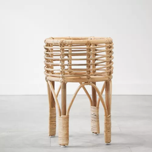 Porta Macetero Tejido Rattan con Patas 34.5 x 50 cm. GENERICO