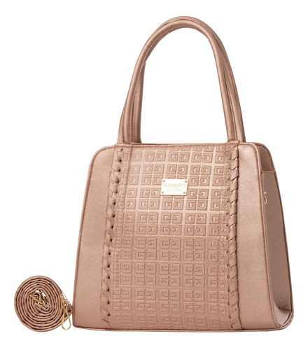 Bolso De Mujer Fana Jupiter Color Oro Rosado Preciosa