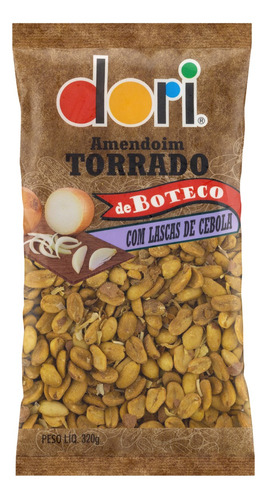 Amendoim Torrado Lascas De Cebola Dori De Boteco Pacote 320g