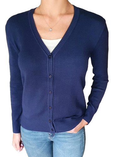 Saco De Hilo Y Lycra - Saquitos Sweaters Uniformes De Mujer 