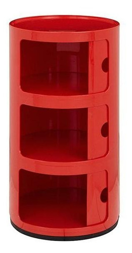 Kit - 2 X Módulos Componibili Castelli 3 Andares Cor Vermelho