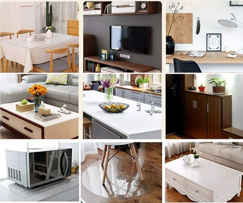 Protector De Mesa Necaux Frosted, 1,40 X 1,40 Metros, Pvc
