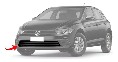 Grade Inferior Para-choque Volkswagen Polo 2023 A 2024