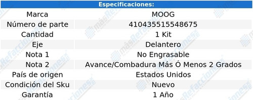 Kit Ajuste Caster/camber Del Moog Infiniti Qx56 04 Al 13