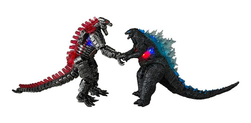 Imagen 3 de 4 de Godzilla & Mechagodzilla Articulado Con Luz 18 Cm Alto