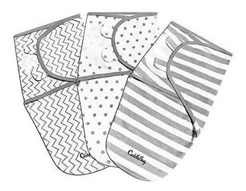 Manta Envolvente Ajustable Cuddlebug, Pack 3 (0-3 Meses)