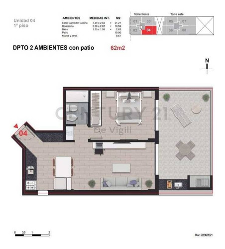 Imagen 6 de 10 de Departamentos 1 Dormitorio Con Patio!!!