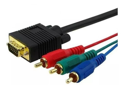 Cable Vga A Video Componente 3 Rca (rojo-verde-azul) Led Lcd