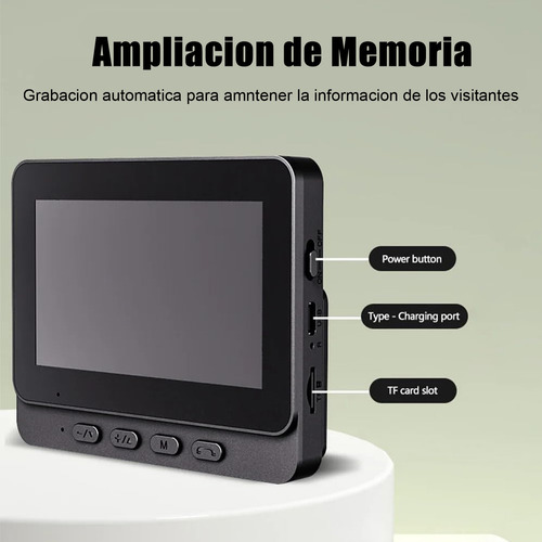Citofono Timbre Camara Inalambrico Con Pantalla 4.3 Lcd