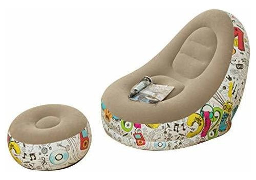 Sillón Inflable Otomano Blow Up Chaise Lounge Air Lazy...