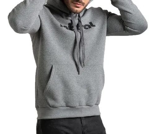 Buzo Canguro Capucha Estampado Frisa Hombre Mistral 18870f