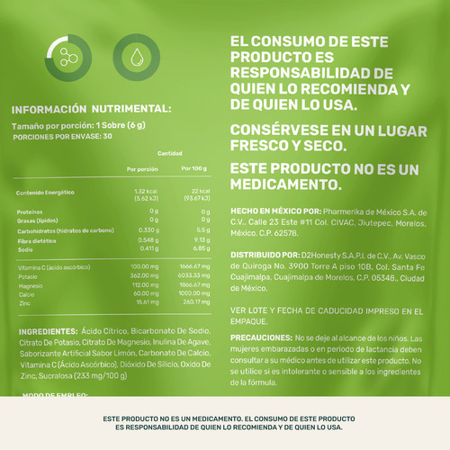 Life360+ Electro-mix Effervescent Drink Limón 30 Sobres