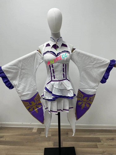 2024 Disfraz De Re Zero Emiria Cosplay Costume Re:life In A Bifferent World From Zero Emilia Cosplay Disfraz De Lolita For Mujer Que Incluye: