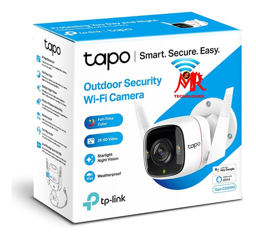 Tapo C320ws 3mp 2k Cámara Wi-fi De Vigilancia Exterior 360º