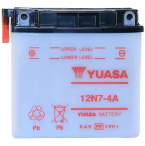 ▷ Yuasa 12N7-4A Bateria moto 12V 7Ah