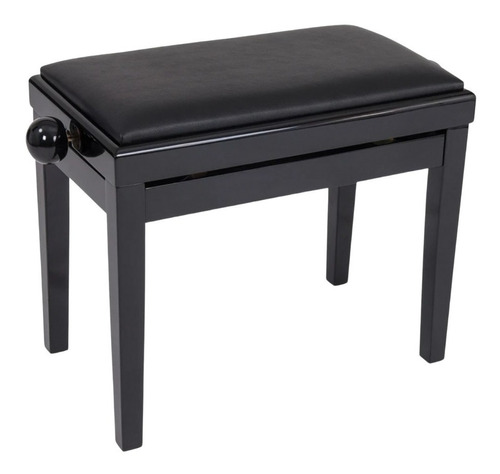 Banqueta De Piano Ajustable Satin Black - Kinsman