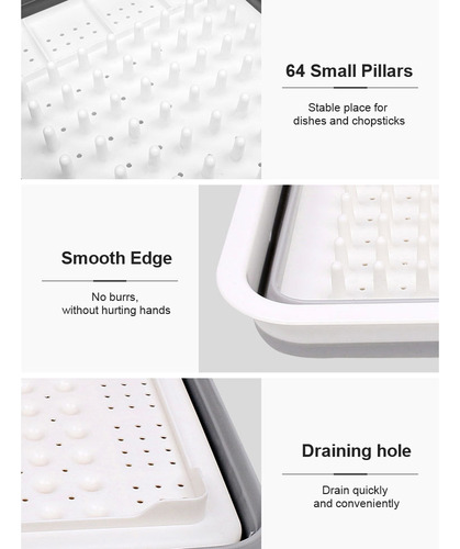 Estante De Secado De Platos Plegable Y Plegable Para Un Fáci