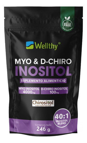 Myo Y D-chiro Inositol 246gr Wellthy, Con Chirositol 40:1