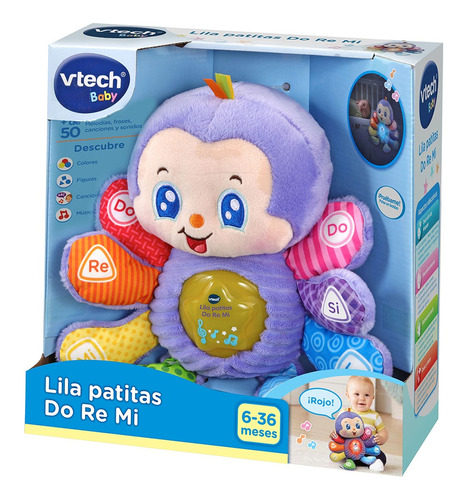 Peluche Vtech Didáctico Lila Patitas Do Re Mi 528622 Ub