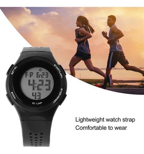 Relógio Digital Led, Impermeável, Tela Transparente, Pulseir