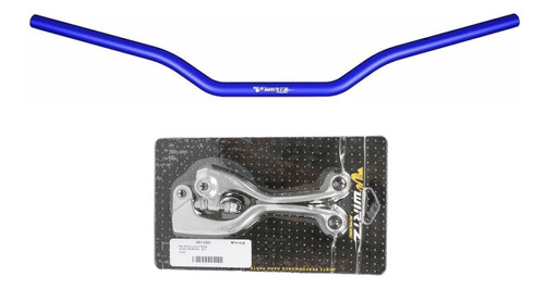 Manubrio Azul + Manijas Cortas Honda Crf 250/450 07-19 Wirtz