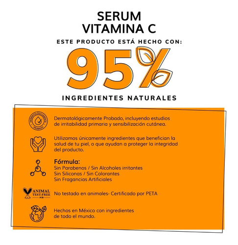 Imagen 5 de 7 de Serum Vitamina C + Ácido Hialurónico + Vitamina E