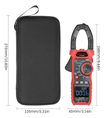Pinza Multímetro Antro Digital Habotest Ac/dc True-rms