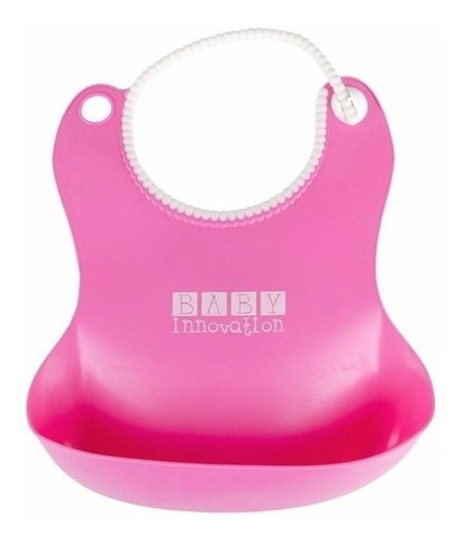 Baby Innovation Babero De Silicona Con Bolsillo Contenedor - Pañalera Arenita