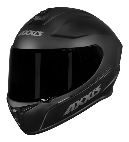 Capacete Axxis Draken Solid Matt Black Cor Preto Fosco Tamanho do capacete 64