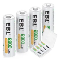 Comprar Pack 4 Pilas Aa Doble A Ebl Originales Recargable 2800mah 1200 Recargas