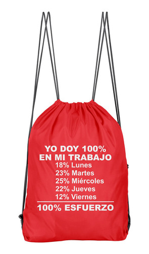 Bolso Deportivo Doy 100% En El Trabajo (d0858 Boleto.store)