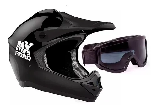 Kit Casco Cross H5 Mx Road Antiparras Atv Enduro Fas Motos