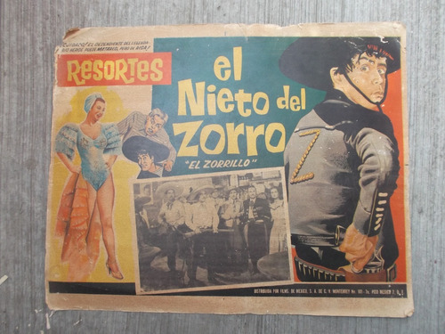 Vintage Lobby Card Resortes En El Nieto Del Zorro Zorrillo 6