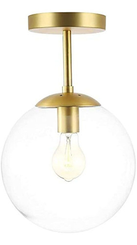 Bagood Globe - Lámpara De Techo Cristal Transparente
