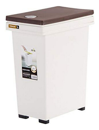 Cubo De Reciclaje Con Ruedas Y Tapa, 20l, Gris