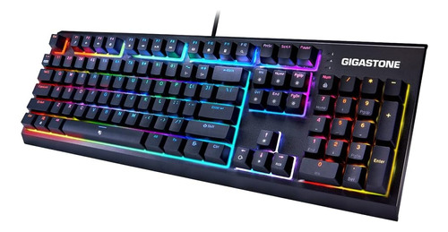 Teclado Mecánico Gigastone, Interruptor Marrón Rgb Juegos,