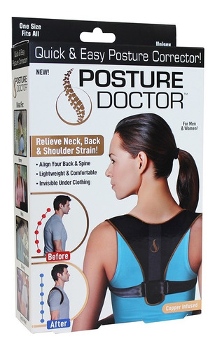 Imagen 1 de 9 de Corrector De Postura Y Espalda Unisex - Posture Doctor