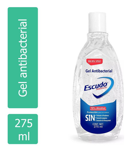 Gel Antibacterial Escudo Botella Con 272 Ml