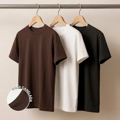 Kit com 3 Camiseta Oversized Algodão