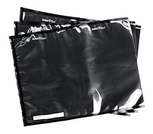 Shieldnseal 15 X 20 Clear Y Black Bolsas De Sellado Al Vaci