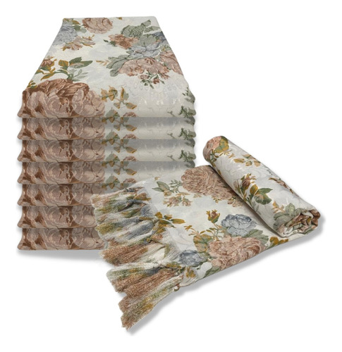Manta Xale De Sofá Estampa Floral 2 Lugares 1,40 X 1,80 Cor 1009 Floral Rose