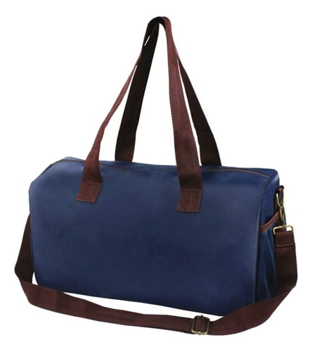 Bolsa De Viagem/academia Masculina Azul/marrom Jacki Design