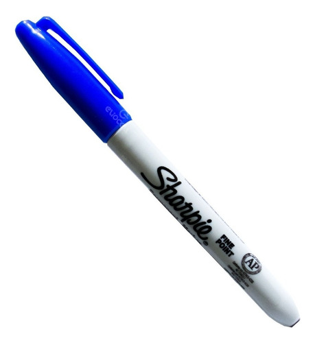 Marcador Sharpie Permanente Punta Fina V/colores Indeleble Color Azul