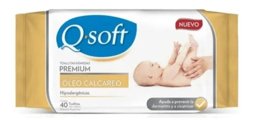 Q-soft Premium Toallitas Humedas Oleo Calcáreo X40