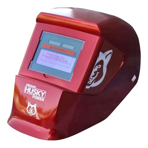Careta Para Soldar Swedish Husky Power Roja - Hkc25 Color Rojo