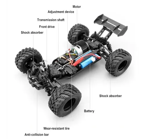 HAIBOXING Carrinho de Controle Remoto p Adultos Off Road 118