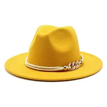 Comprar Sombrero De Fieltro De Ala Ancha Con Cinturón De Anillo