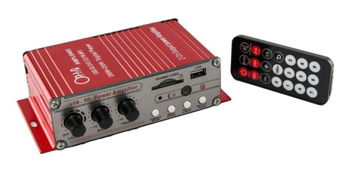 Amplificador Potencia Audio Usb Sd 12v Moto + Control Htec