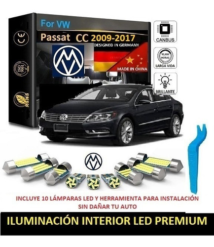 Kit Iluminación Interior Premium Led Blanco Vw Passat Cc