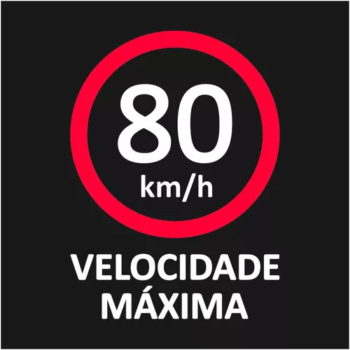 Adesivo Para Frota Velocidade Máxima 80Km - 35X35Cm - D'Aragon